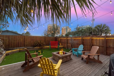 Private backyard under the lights! 