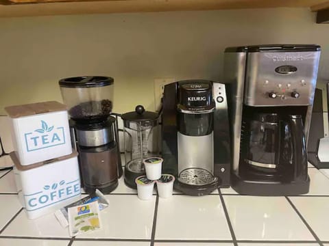 We have all your coffee & tea needs met, including some pods and tea bags! 