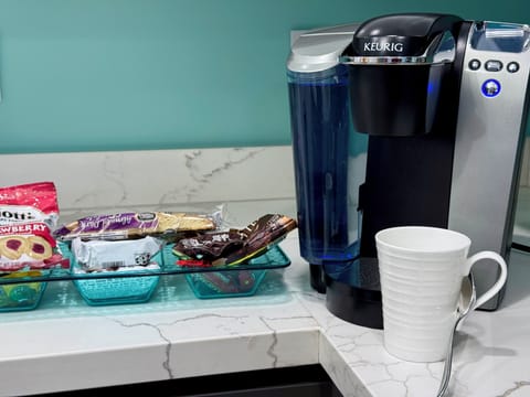 Wake up to the perfect cup of coffee in the comfort of your suite.