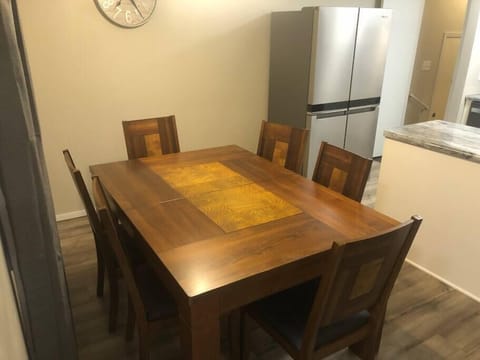 Dining table can be expanded for larger groups