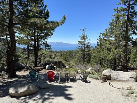The back yard with picturesque views of South Lake Tahoe