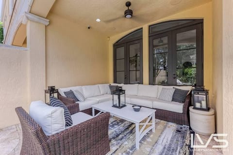 Patio on ground level Pool Area. 