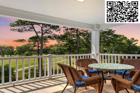 A view from the back porch.  13th hole at Pine Hills  -scan for a virtual tour