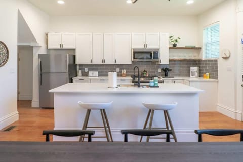 Prep meals in the beautiful kitchen, stocked with all the essentials