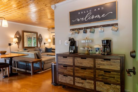 Coffee Bar greets you right inside the Door