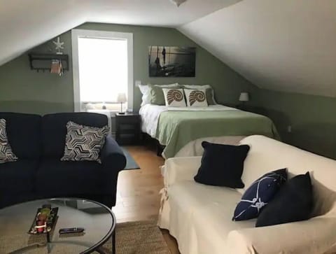 Studio Bedroom area with living room view