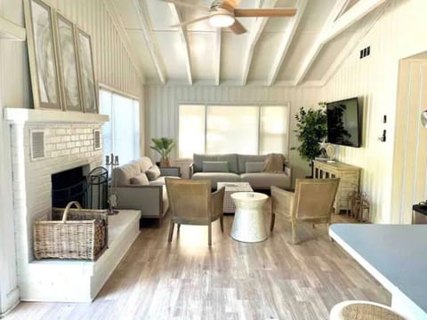 Spacious second floor living room with Roku TV