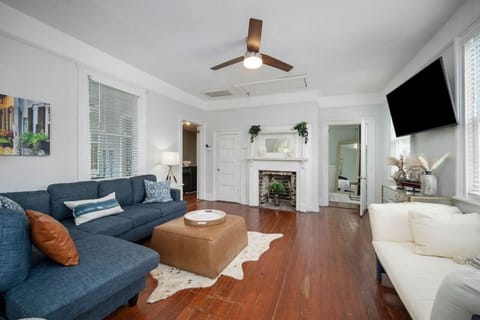 Spacious Living Room with TV