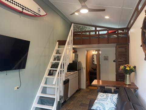 Studio with loft/bed. 