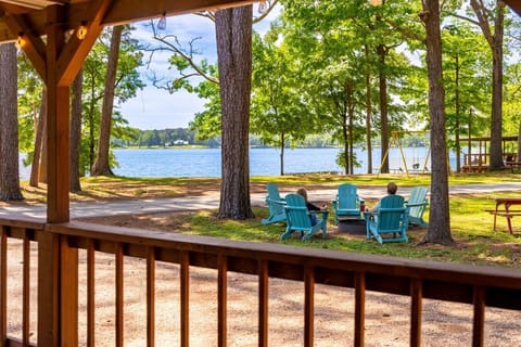 Lakeview from the 12x24 covered deck with grill, and firepit