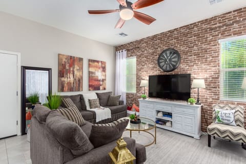 Family room 58" TV with Roku streaming, so bring your log ins.