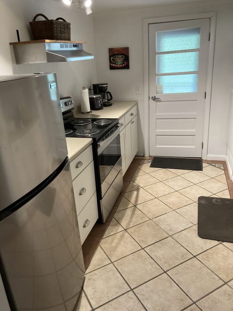 Full sized appliances in downstairs kitchen.