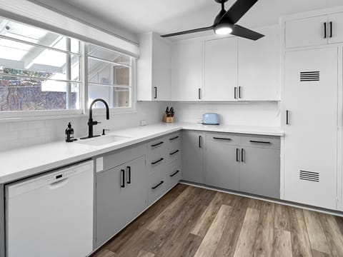 Cook with ease in this sleek, updated kitchen.