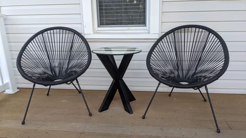 Front porch to relax, unwind, and people watch