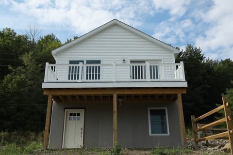 Exterior view of the brand-new tiny home
