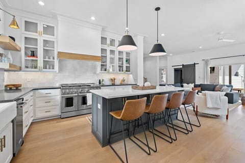 To the right of the living room is our gorgeous, fully stocked kitchen.