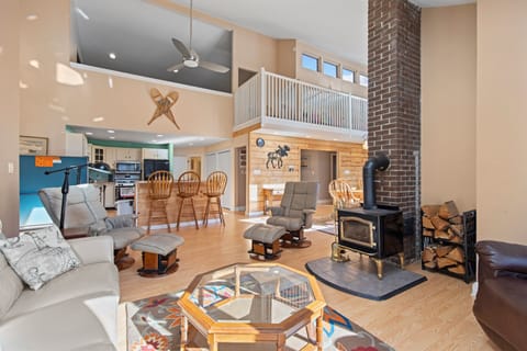 Sitting Room with Wood Stove