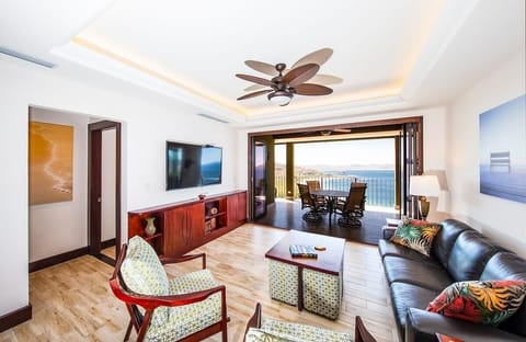 Unique living room with ocean view...