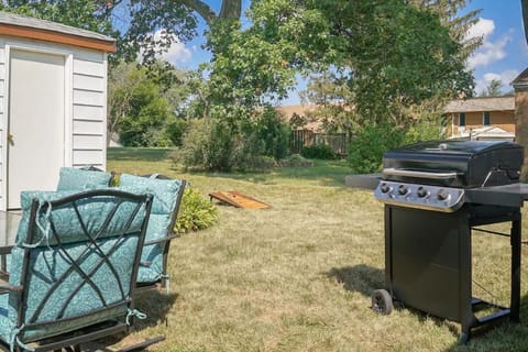 Enjoy the patio with grill and fire pit, great for entertaining.