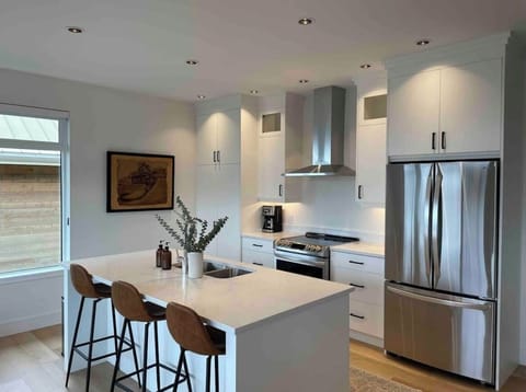 Fully stocked custom kitchen for all of your cooking needs.