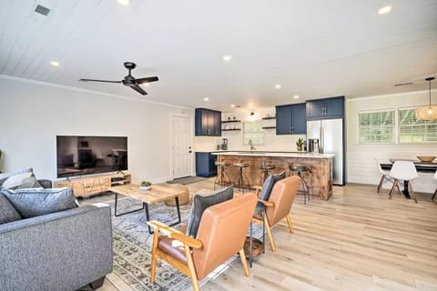 Spacious open-concept living room and kitchen
