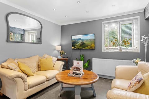 Kitchen with TV family room 