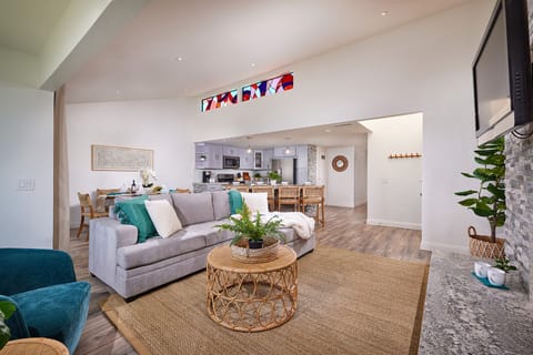 living room with Queen size sleeper sofa