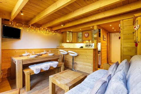 Cozy living area and kitchen