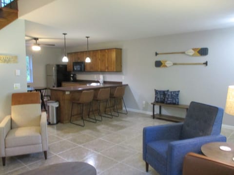 Open concept kitchen and living room