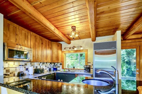 Fully stocked, custom designed kitchen with Sub-Zero refrigerator/freezer