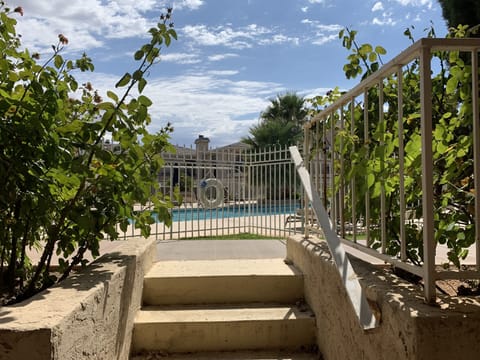 Pool across from back patio