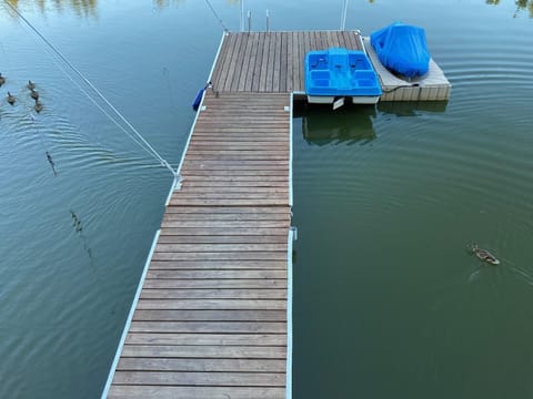 The large dock can handle your boat or jet ski, and is great for swimming!