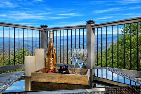 Gorgeous Mt. Top Views from the upper deck.
Disclaimer:  Wine is not included