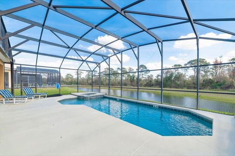 Lake view pool deck