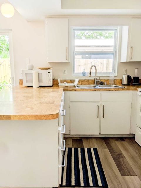 Kitchen area with lots of amenities