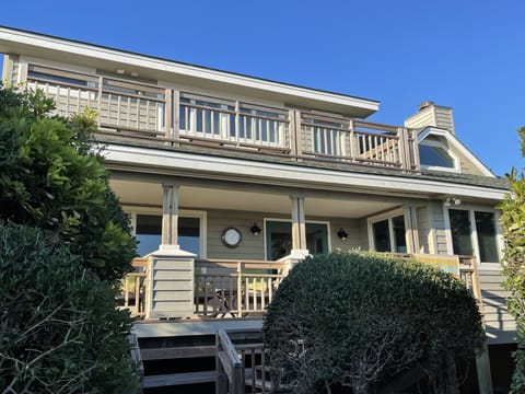Beachfront view of house
