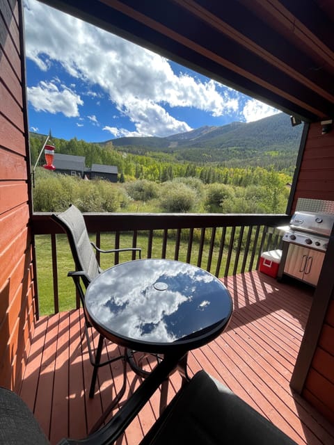 Balcony views of Peak One and Recreational Bike path on near side of the house.