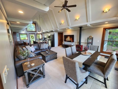 Seamless hosting area including the dining area, living space and kitchen!