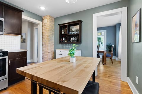 Spacious living area is great for groups, with the main level featuring an open concept living room, kitchen and formal dining room