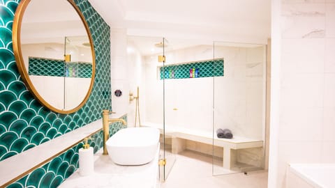 Bathroom with steam room