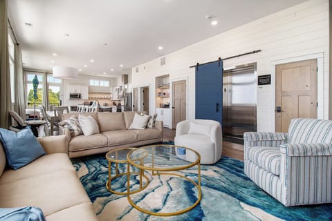 The elevator opens up into your living room on the 3rd floor!