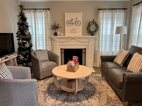 Cozy living space with games and TV