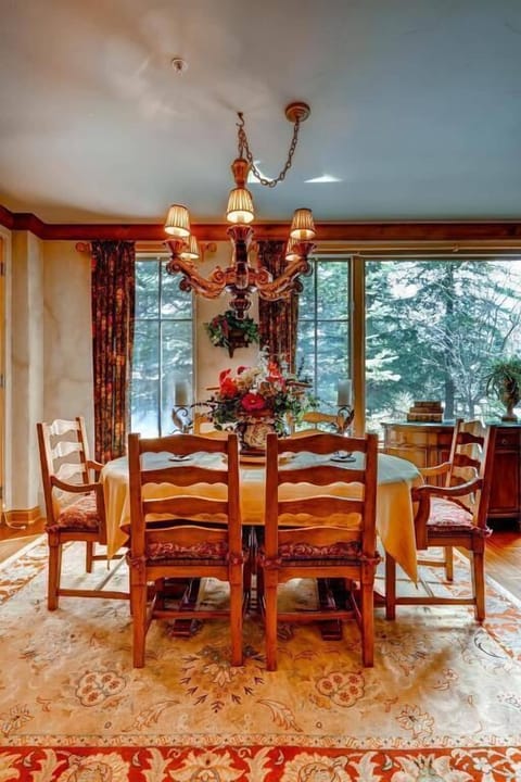 Settle into the dining area and enjoy a nice meal.