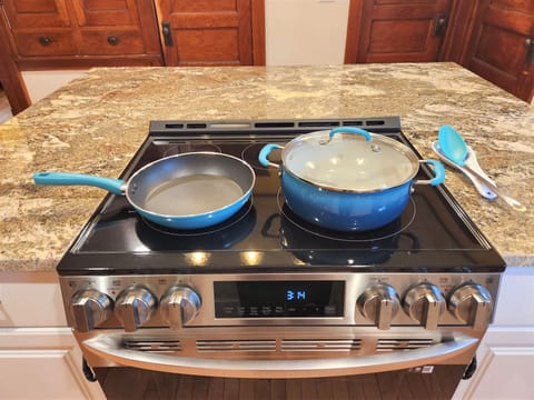 The kitchen is well stocked with everything you need to cook your meals.