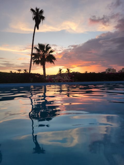 Pool at sunset