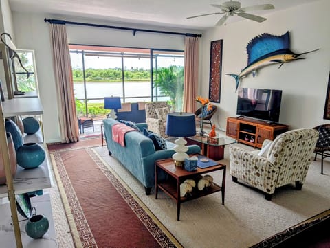 Living room.  Designed for comfort, get togethers and great conversation! 