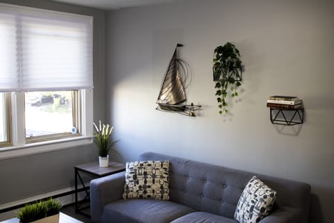 Living Room with Queen Futon and Couch