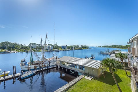 View of the Carrabelle River from upstairs balcony