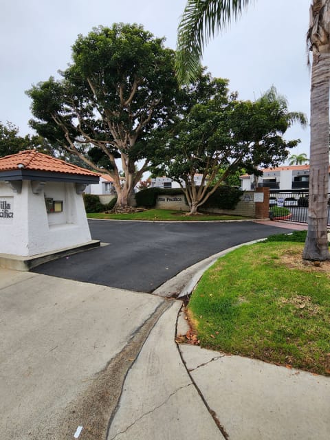 Front gate with touch pad entry.