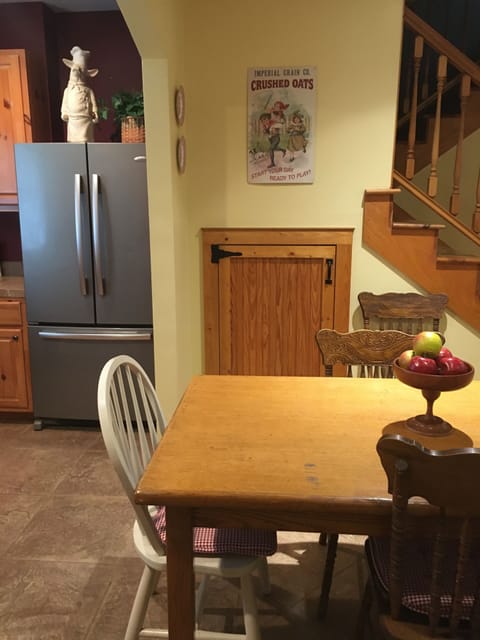 Tornado shelter next to kitchen, easy access.